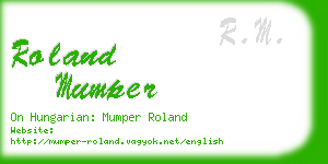 roland mumper business card